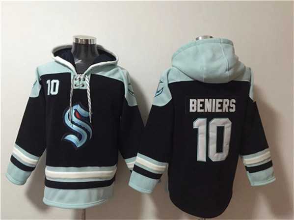 Men's Seattle Kraken #10 Matty Beniers Black Ageless Must-Have Lace-Up Pullover Hoodie,We sell and wholesale Men's Seattle Kraken #10 Matty Beniers Black Ageless Must-Have Lace-Up Pullover Hoodie on line form chian!